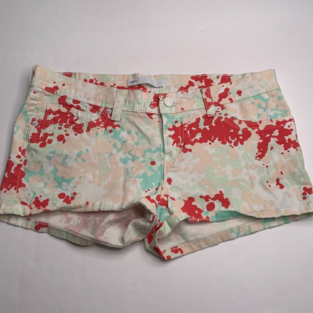 Levis Womens Multicolor Flat Front Tie Dye Denim Shorts Size W31